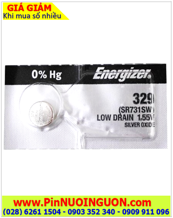 Energizer SR731SW _Pin 329; Pin đồng hồ 1.55v Silver Oxide Energizer SR731SW